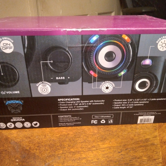 Led gaming speaker with subwoofer - Picture 2 of 2